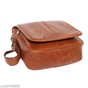 WALLETIN Tan Men & Women Sling Bag