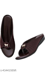Unique Modern Brown Fashionable Women Flipflops & Slippers Lycra Flat Sandals Stylish Women Sliders Latest Fashionable Women Flipflops & Slippers Comfortable Lycra Slippers For Women, Flats for Women Stylish Latest Girls Sandals