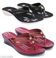 Elasa lightweight & comfortable flip-flop & slipper for women/girls - Pack of 2