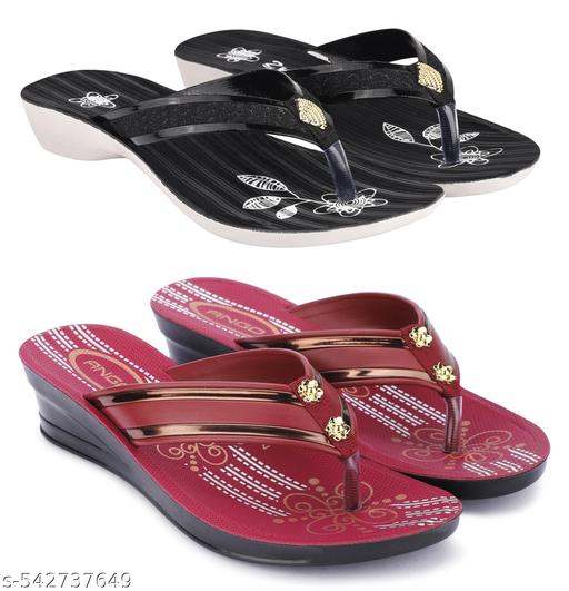 Elasa lightweight & comfortable flip-flop & slipper for women/girls - Pack of 2