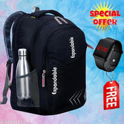 Stylish 35L Waterproof Laptop Backpack for Men & Women - Office, School, college, with free LED watch