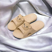 Women's Home Flip-Flops & Slippers Summer Indoor Bath Couple Bathroom Non-slip Unisex Sandals and Slippers Cute Teddy Flip Flops || Daily wear || Casual Wear ||