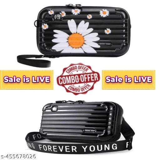 Stylish 2 bags combo forever young  girls and women sling bag