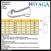 Hiyaga Red and Black Sandals for Women and Girls Pack of 2