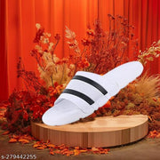 Men Flip Flop Slides Slippers (White)