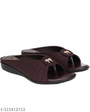 APEX New Looking Woman and Girls Fashionable Stylish Sandals and Slippers Unique Daily wear Solid Syntethic Leather Lycra Leather Flat Sandals