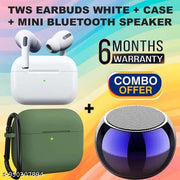 Bluetooth Speaker, Stereo Sound Surround, Long Hours Playback, Best for Mobile, Laptop/PC, Media Players with Multi Modes with Bluetooth Buds - Combo