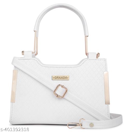 GRAADA Synthetic Leather Classy Design Trendy Shoulder Handheld Crossbody Women Handbag