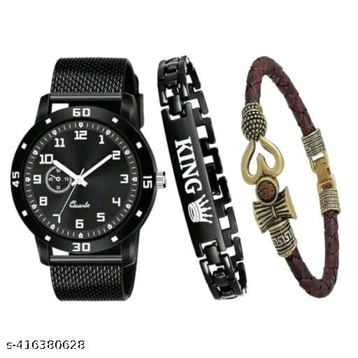 HRV Men Wrist Watch With Bracelet