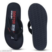 DOCTOR EXTRA SOFT D-32-Black Men's Orthopaedic Diabetic Comfort Daily Use Slippers & Flipflops