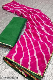 QYRA Trending Lehariya Printed Saree