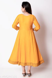 Stylish & Comfortable Kurtis for Every Occasion – Trendy, Elegant, and Viscose Rayon & Printed Designs for Women (Yellow)