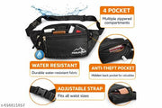 MOUNTER Waist bag for men and women - Anti Theft, Water Resistant, Lightweight and Adjustable Fanny Pack Belt Pouch for Hiking, Travel & Outdoor Sports