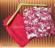Stylish Alia Cut Single kurti for Women Ethnic Wear|Dress for Wedding Festival party wear desinger Dress| women Aline Dress Gifts|Pink Floral Printed Rayon Kurta with Lace Border| – Empire Fit, V-Neck, Calf Length, Three-Quarter Sleeves, Daily Wear|