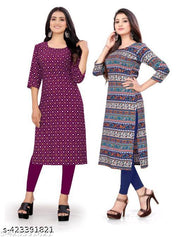 Polyster/Crepe fabric-KURTI COMBO