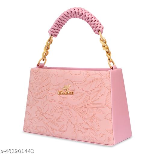 Fiago Women PU Leather Sling  Bag Styles Trending Designing for Women Classic Bag( PINK)