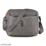 Crossbody Polyster Messenger Sling Bags For Men's & Women's || Office College & Travel Using One Side Sling Bags (Grey)