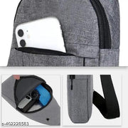 Storiette Stylish Padded Small polestar Sling Cross Body Travel Office Business Messenger Bag(GREY COLOUR) for Men Women