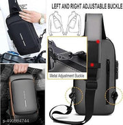 Anti-theft Crossbody Sling Bag – Waterproof Chest Daypack with USB Charging, Shoulder Waterproof Crossbody Backpack for Men and Women