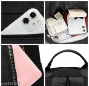 Stylish plain fiting and 2 zipper for girl and woman latest design attractive for school and college and travel Backpack