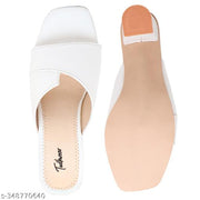 Heeled Sandals Square Toe Sandals Slip On Fashion Wedding Chunky Block Mule Heels for Women