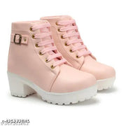 Evoria Classic Shoe with half Zip High Ankle Synthetic Winter & Summer Trendy Women Boots fabulous look and special for modelling Boots for Women's and Girls