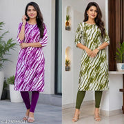 Women’s Casual Crepe Kurti | Beautiful Printed Ethnic Kurta for Women