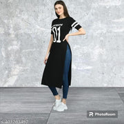 01 PRINTED KURTI BLACK