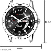 Stainless Steel Strap Day Date Analog Watch For Men