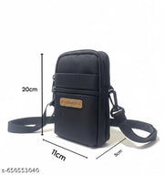 Trendy Black Belt Pouch & Crossbody Utility Bag | Multi-purpose Small Shoulder Bag men and women