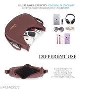 Dixon Dixon Brown Women Sling Bag Casual Half Moon Unique Design Shoulder Side Sling Bag For Women