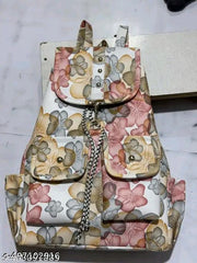 Latest Design Printed Backpack Artificial Leather College Backpacks for Girls & Women