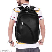 WESTOR ENTERPRISES -Latest Leather Fashionate Black School Bags Laptop Backpack Waterproof PU Leather Backpacks for Men Women Boys & Girls Backpack