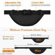 Waist Bag, Multi-Pocket Lightweight, Durable Compact Fanny Pack (Black))