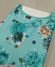 Polyster/Crepe fabric-Women Ethnic Wear Women Crepe Fabric Printed Straight Kurti, Size -S, M, L, XL, XXL, 2XL, XXXL, 3XL, 4XL, 5XL ( New Arrival New Design Fashionable Kurti )