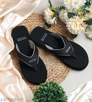 Aaksu DOCTOR ORTHO + COMFY Soft Women's Diabetic & Orthopedic Light Weight Slippers FlipFlops black grey
