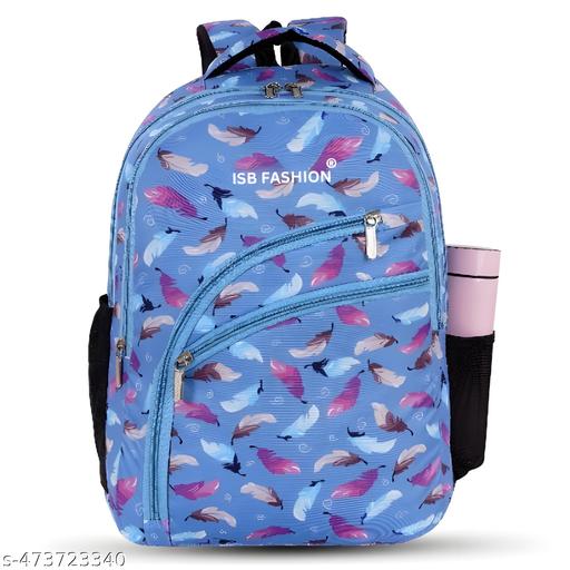ISB Printed Backpack for school collage office Traveling Outdoor Waterproof Polyester Material High Quality Bag Men Women Boys and Girls