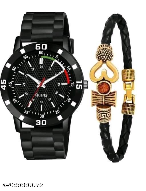 New stylish watch amazing watch wrist watch pu rubber strap watch black colour watch for mens & boys