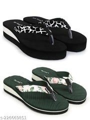 Two Soft Comfortable & Stylish Women's Daily Use Slipper/Flipflop for Women & Girls Combo of 2