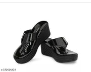 01 Latest Casual Women black heels sandals/slipper