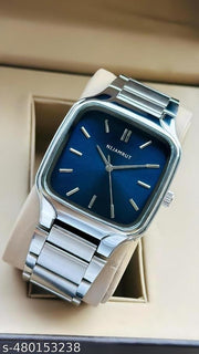 Trending Premium Quality Elegant Series Square Smooth Adjustable Chain Men's & Boy's Analog Watch - For Men