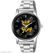 Skylark Black Crystal-King Queen-Chain-Couple Premium Quality Fashion Analog Watch - For Men & Women