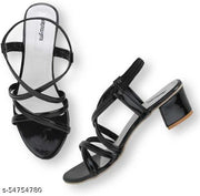 Fashion Gorgeous Ladies Slippers Casua Block Heel Women Sandals | Sandal For Girls | Women Footwear (Black)