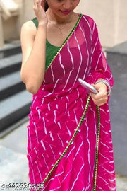 QYRA Trending Lehariya Printed Saree