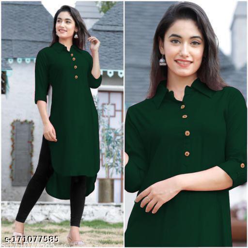 Women's heavy reyon coller neck stylish daily wear kurti