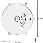 Men's Stylist Stainless Steel Chain Wrist Watch Analog Round White Dial Quartz Wrist Watch for Men's and Boy Amazing Look Fancy Analog Watch - For Boys