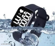 Digital Dial Waterproof Smart Design LED Display Kids Watch for Boys & Girls C-98 Black