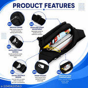 Waist Pack for Travel, Hiking & Sports – Unisex Zip Pouch Belt Bag for Phone, Money & Documents (Black)