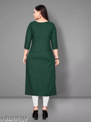 rayon kurti embroidered