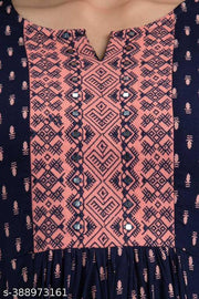 Trendy Printed Embroidery Kurti
